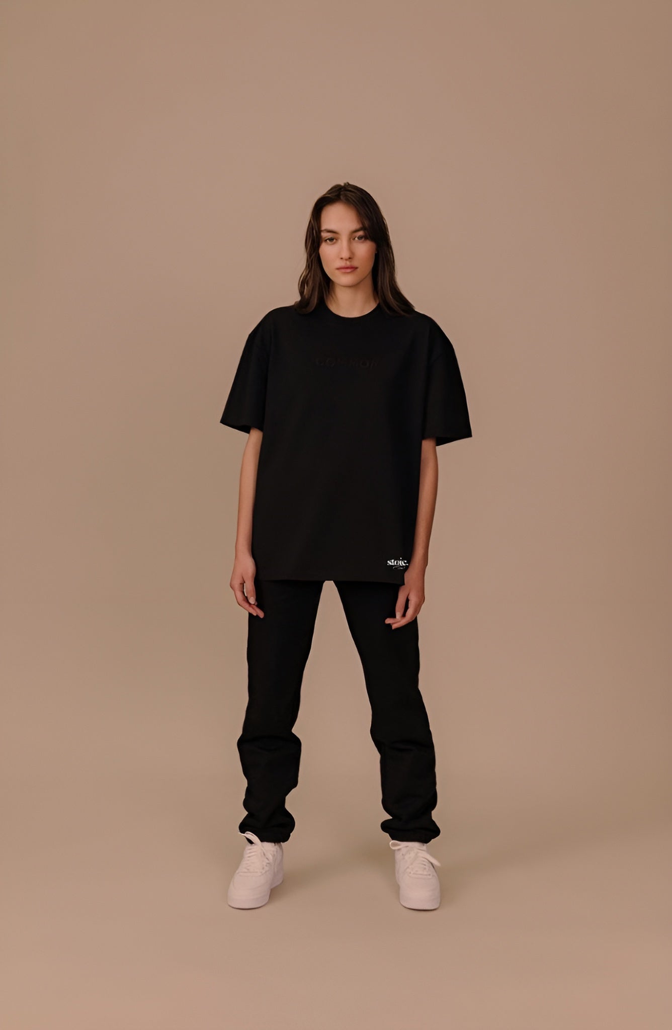 Women's Oversized Black Tee