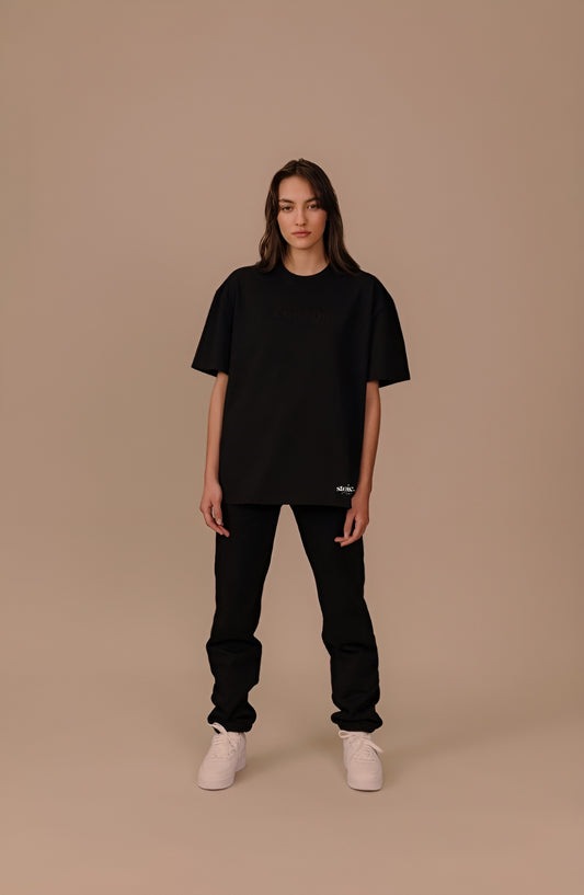 Women's Oversized Black Tee