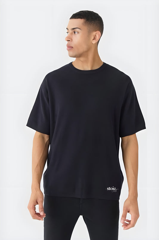 Men's Oversized Black Tee