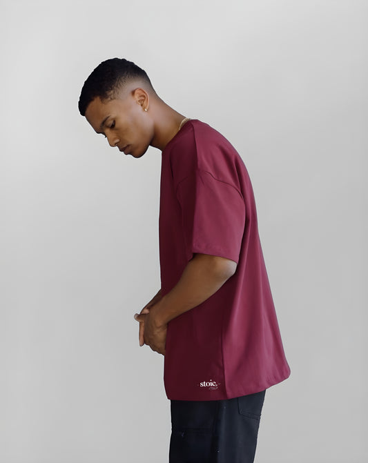 Men’s Oversized Maroon Tee